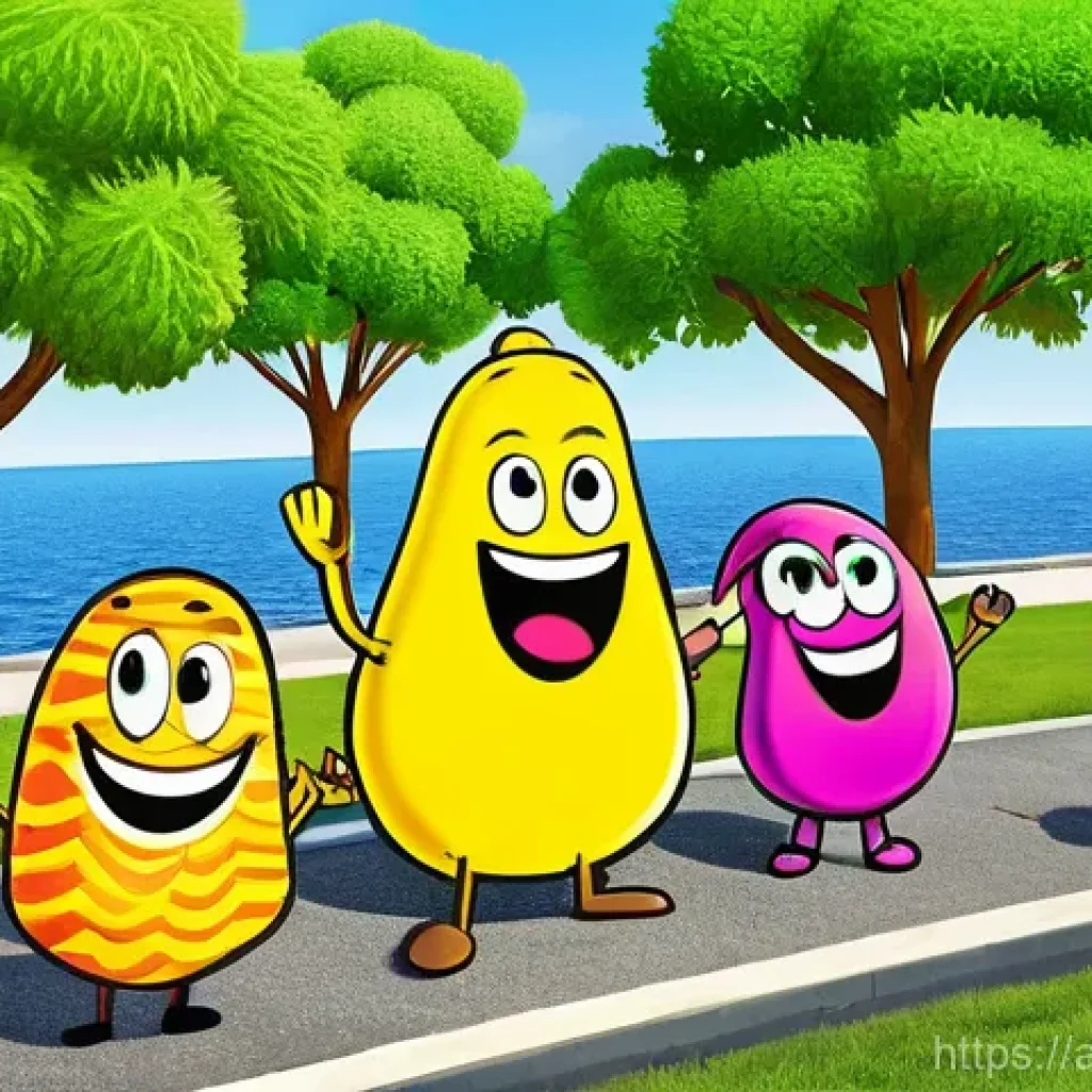 라바 레드와 옐로우의 인기 비결 - **Prompt 1: Universal Laughter Across Cultures**
    "Two vibrant cartoon larva characters, one brig...